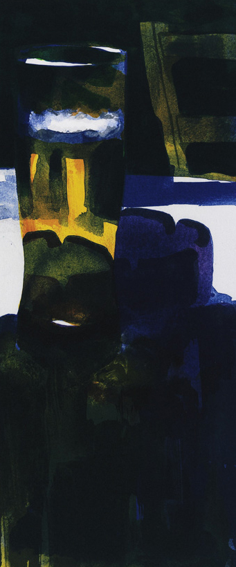 Konstnär Peter Sternäng. Konstverk benämning PEST4 “Utan titel 4”, litografi, pappersmått: 28×42,5 cm, bildmått: 15×35 cm, upplaga 295. Våga Se - Konst