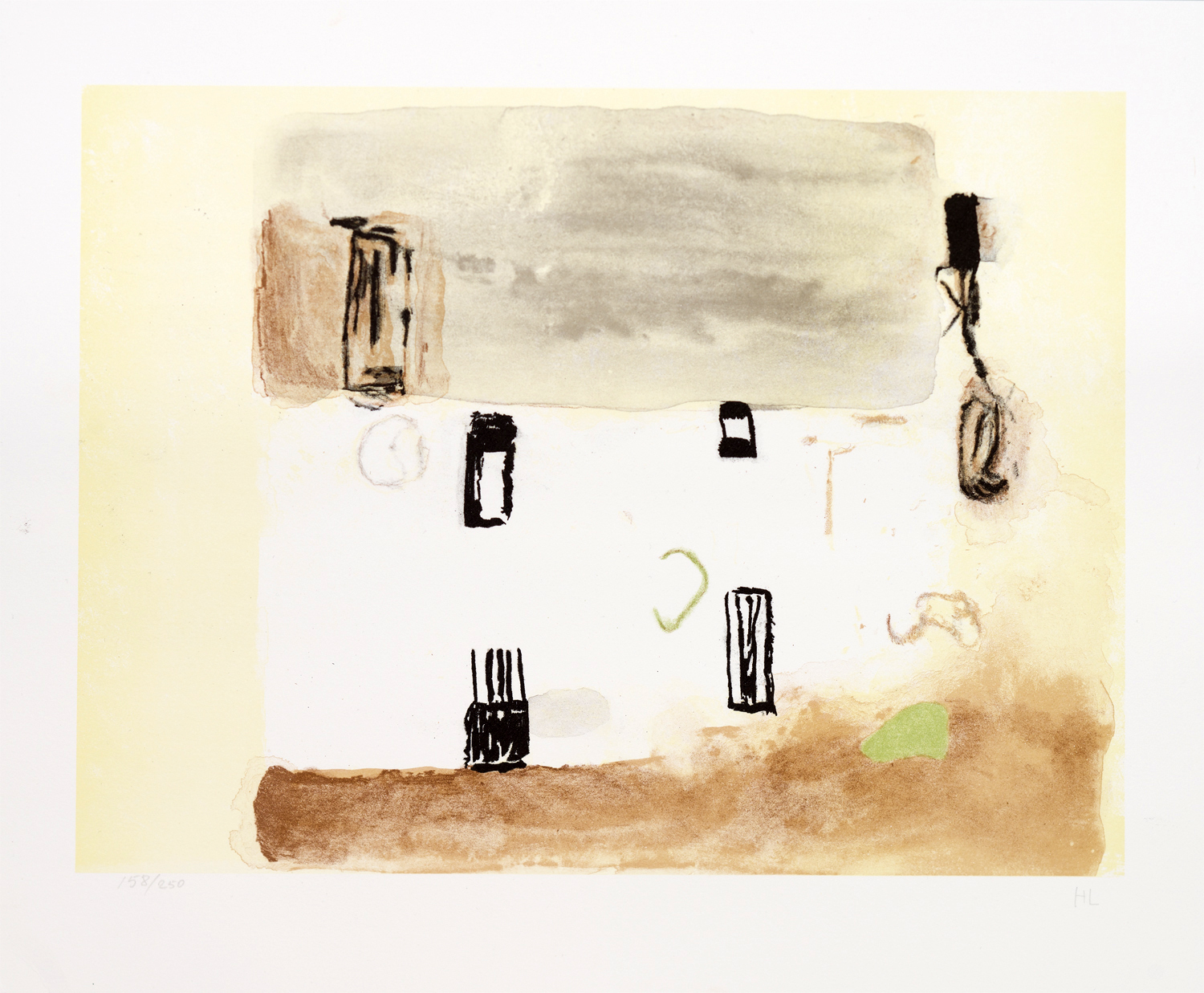 Hans Lannér, Benämning: HL3, ”Danilo” Litografi. Bildmått: H 24 x B31,5 cm, Pappersmått: H 30,5 x B 37 cm, upplaga 250