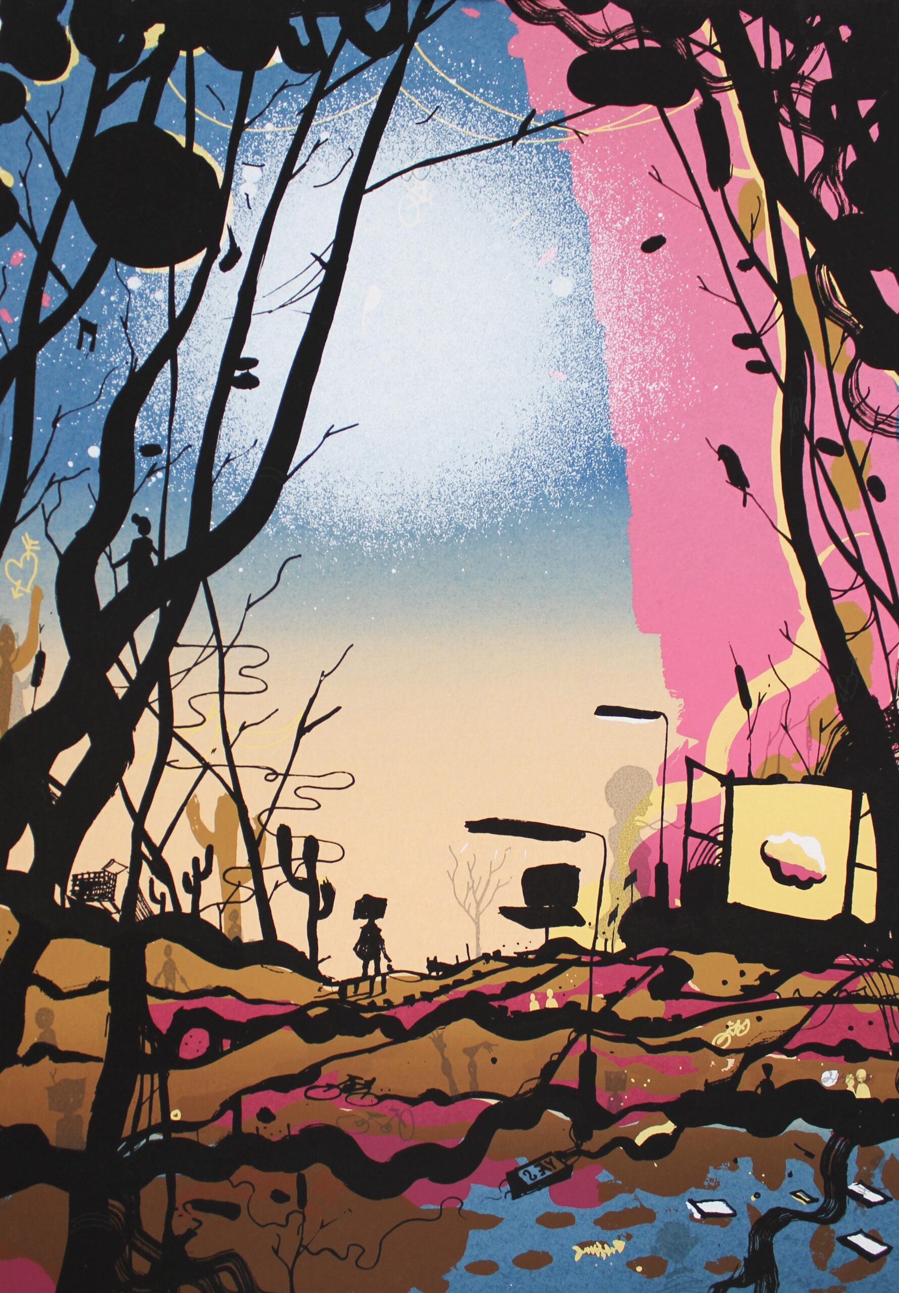 Simon Fensholm. Benämning: SF3, ’You are a landscape’. Serigrafi, 49×35 cm, upplaga 250.